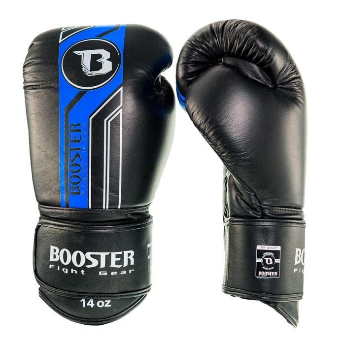 Booster Boxhandschuhe aus Echtleder Schwarz/Blau BGL V9 BLACK/BLUE