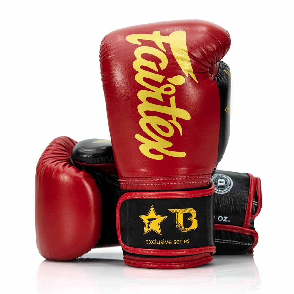 Boxhandschuhe Fairtrex und Booster Kooperation FXB BG V2 RD/BK/GD