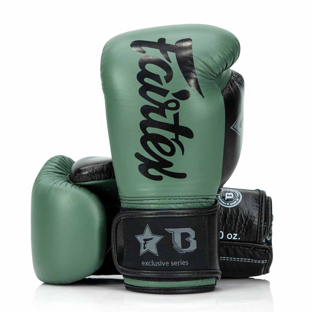 Boxhandschuhe Fairtrex und Booster Kooperation FXB BG V2 GR/BK/BK