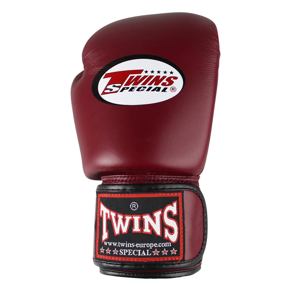 Boxhandschuhe von TWINS aus Echtleder BGVL 3 WINE RED